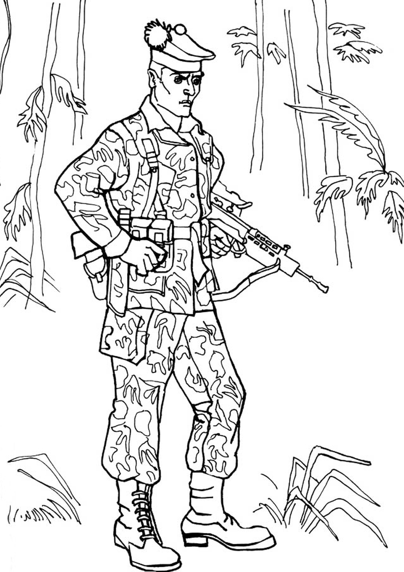 kolorowanka żołnierz malowanka wojsko do wydruku dla chłopców nr 30